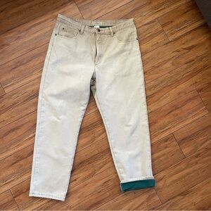 LL Bean Men's Fleece Lined Jeans 37x30  Wash Straight Leg Warm Winter VTG